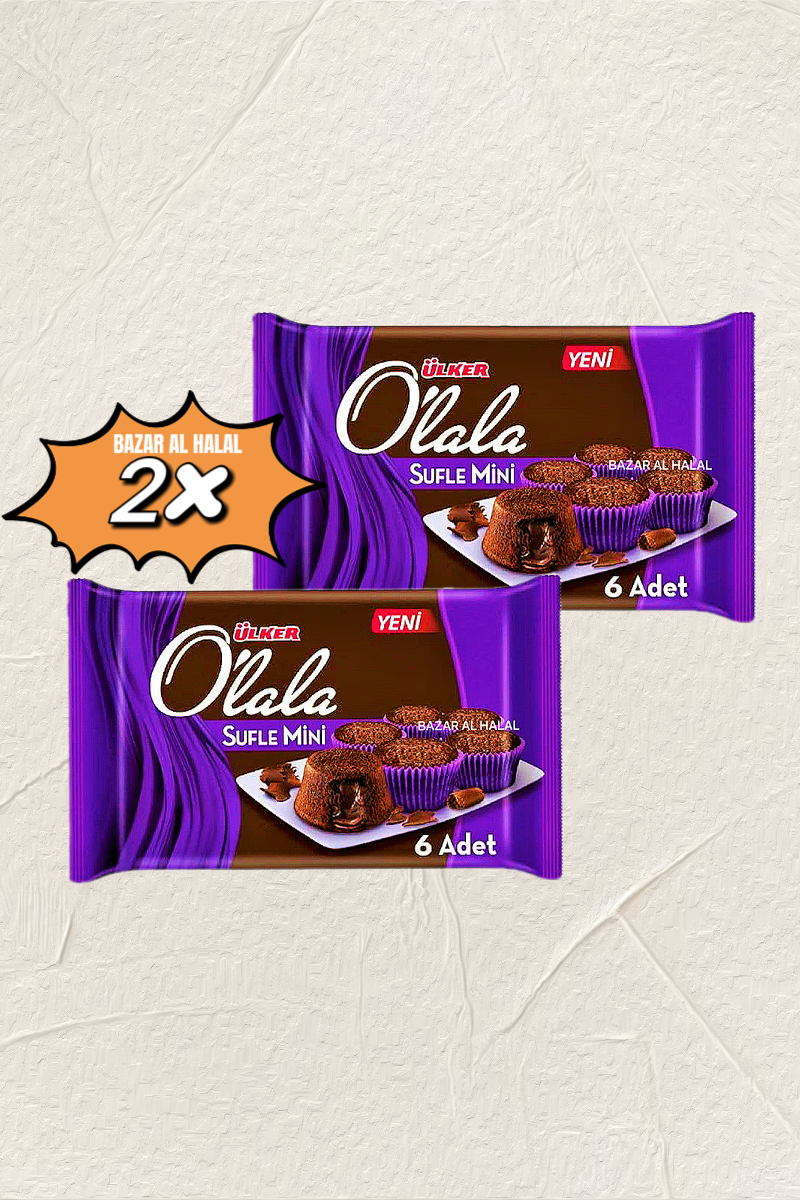 2 Pack Ulker Olala Delicious 6Pc Mini Chocolate Soufflé Cakes