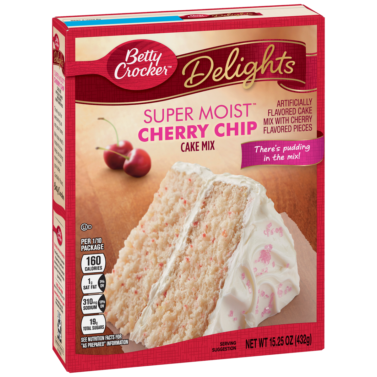 Betty Crocker Super Moist Cherry Chip Cake Mix 375g