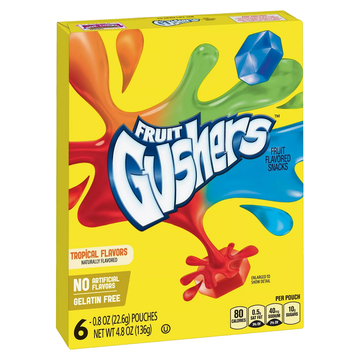 Fruit Gusher Tropical Flavors Fruit Flavoured Snacks 136g (Best Before Date12/09/2024)