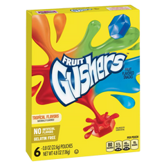 Fruit Gusher Tropical Flavors Fruit Flavoured Snacks 136g (Best Before Date12/09/2024)