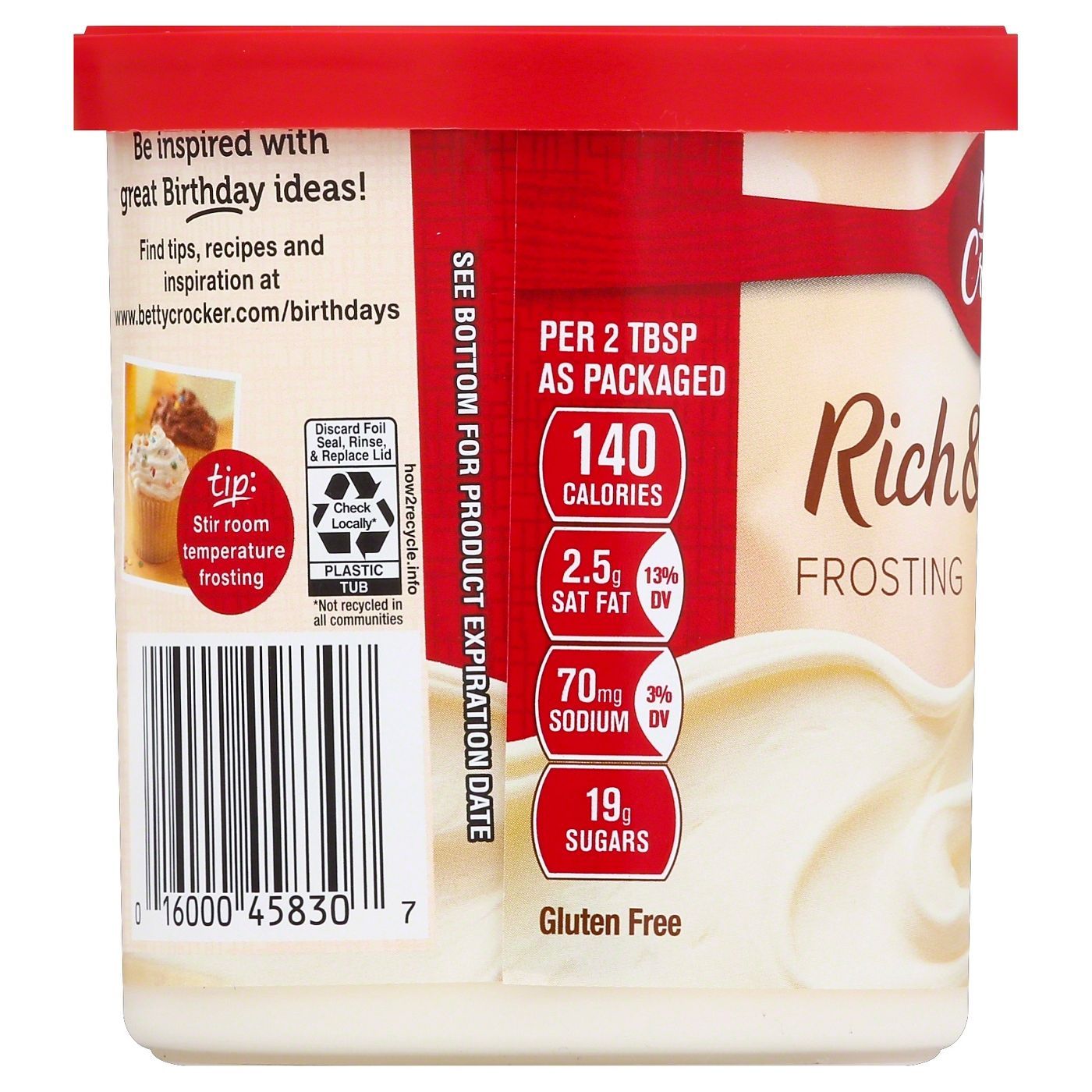 Betty Crocker Rich and Creamy Vanilla Frosting 453g