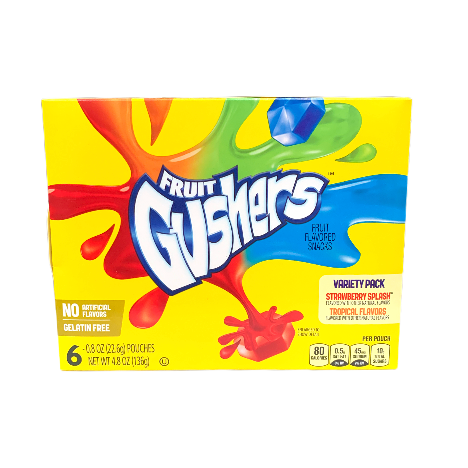 Fruit Gusher Variety Pack Fruit Flavoured Snacks 136g