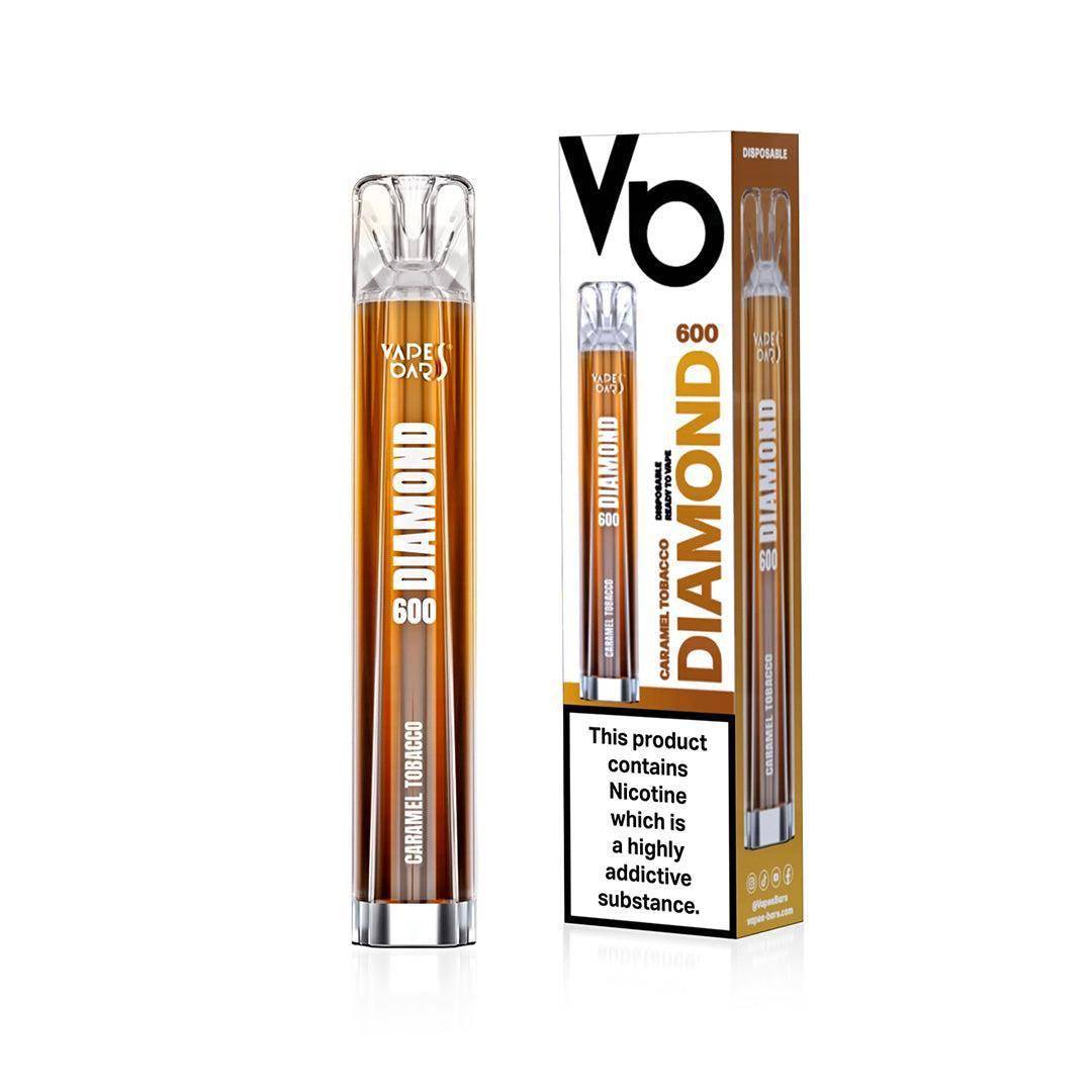 Diamond 600 Caramel Tobacco Disposable Vape - Click & Vape