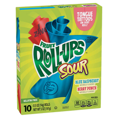 Fruit Roll Ups Sour Fruit Flavoured Snacks 141g