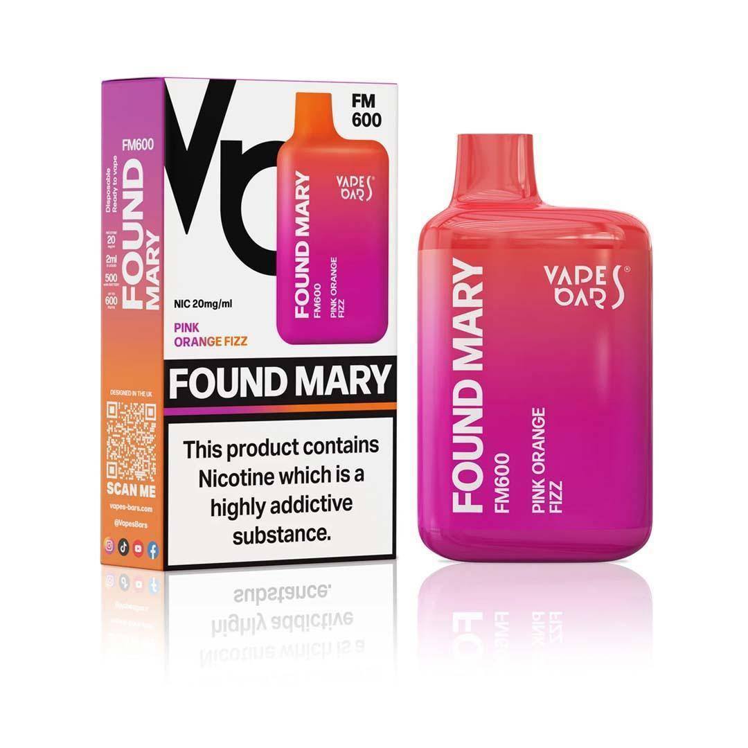 Found Mary FM600 Pink Orange Fizz Disposable Vape - Click & Vape