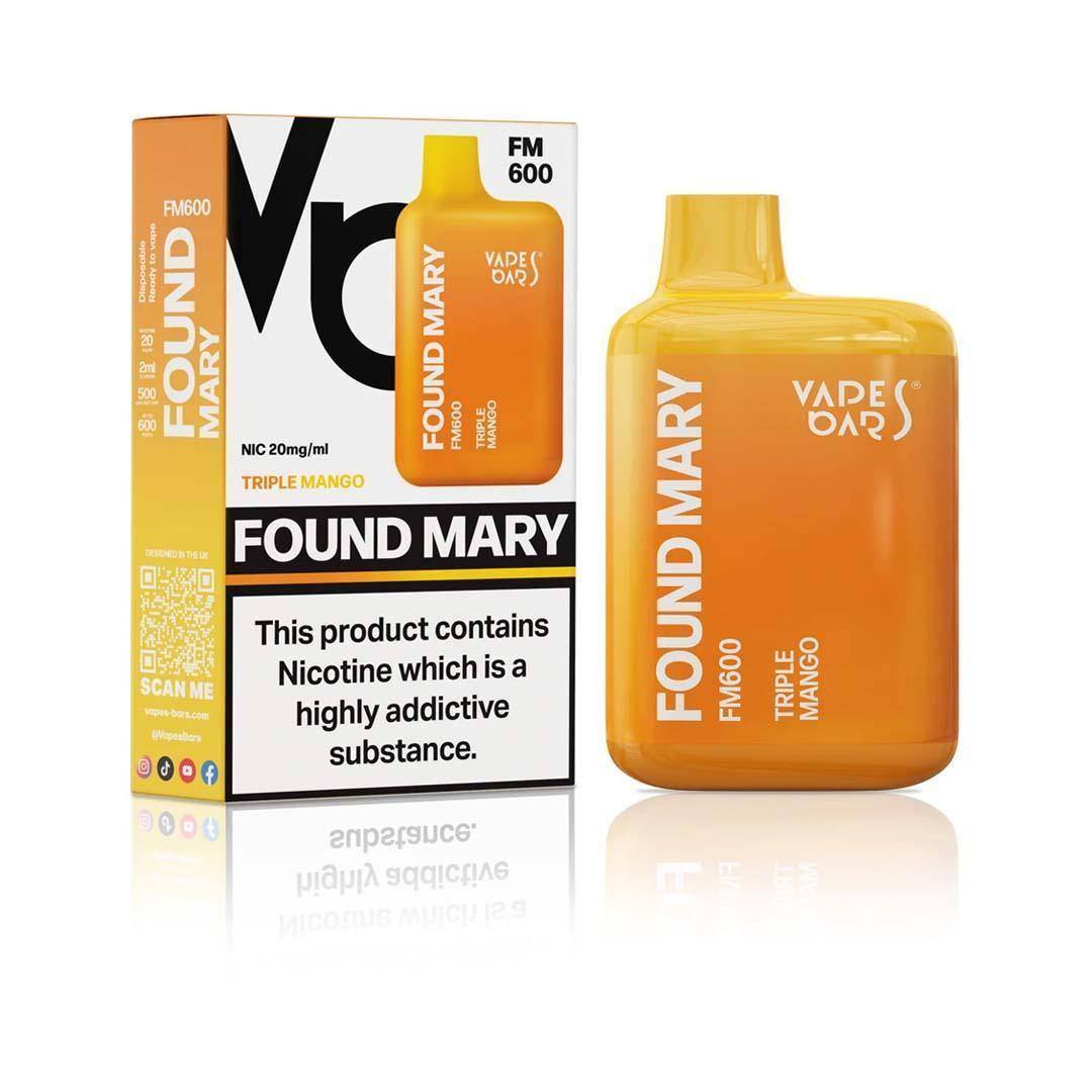 Found Mary FM600 Triple Mango Disposable Vape - Click & Vape