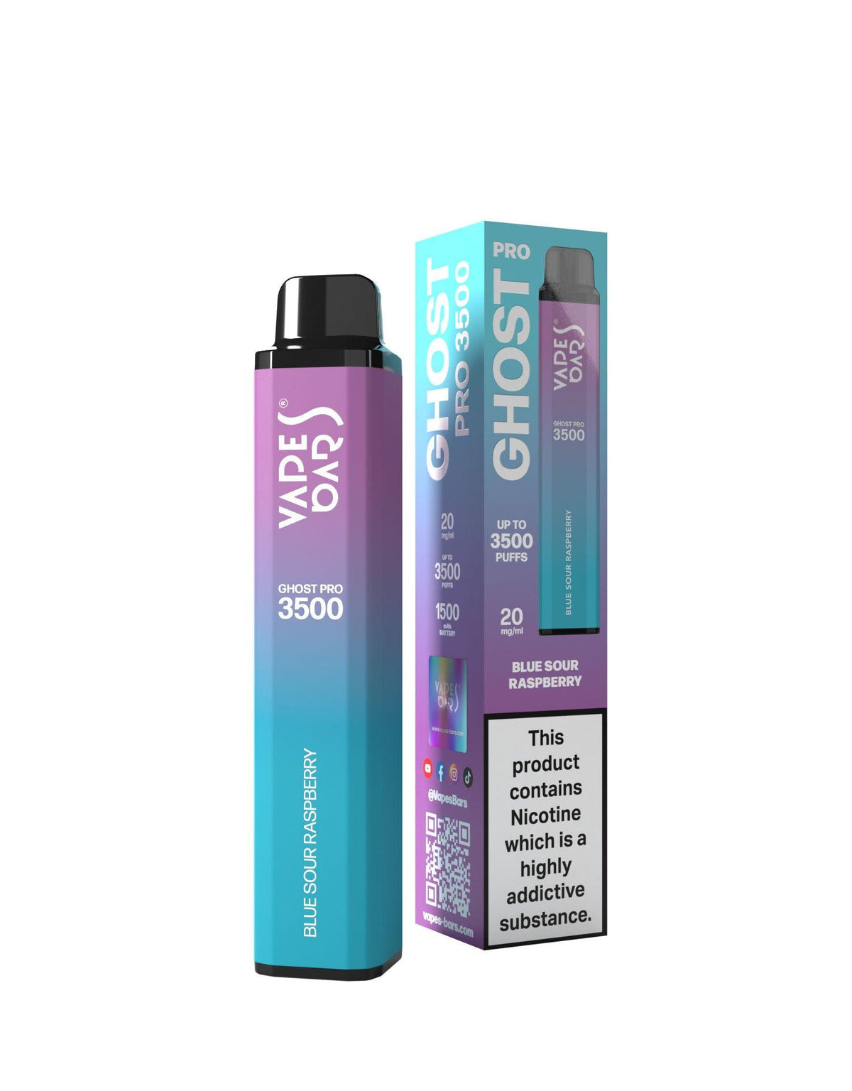 Ghost Pro 3500 Blue Sour Raspberry 20MG - Vape Unit