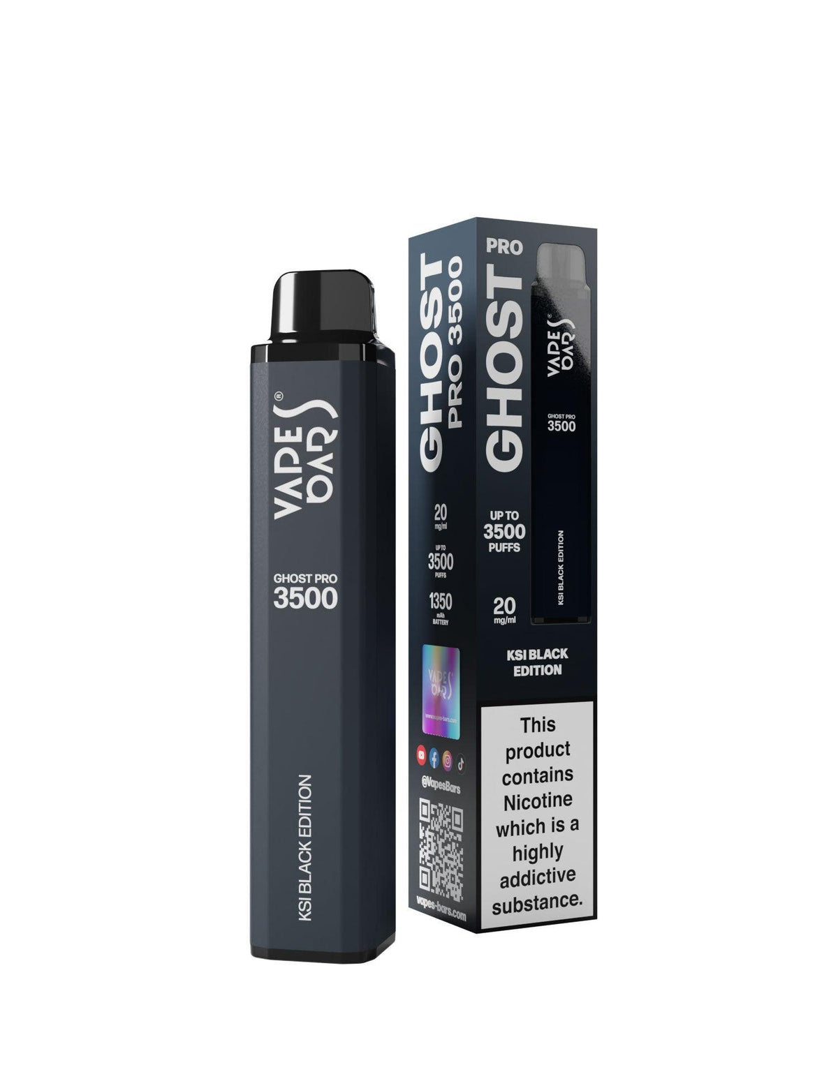 Ghost Pro 3500 KSI Black Edition 20MG - Vape Unit