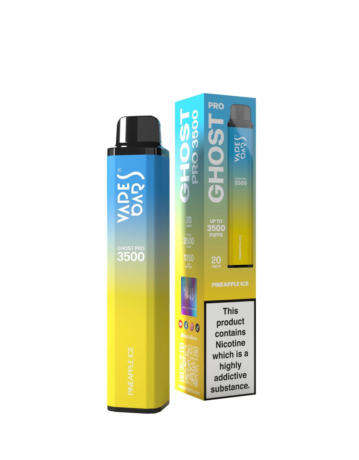 Ghost Pro 3500 Pineapple Ice 20MG - Vape Unit