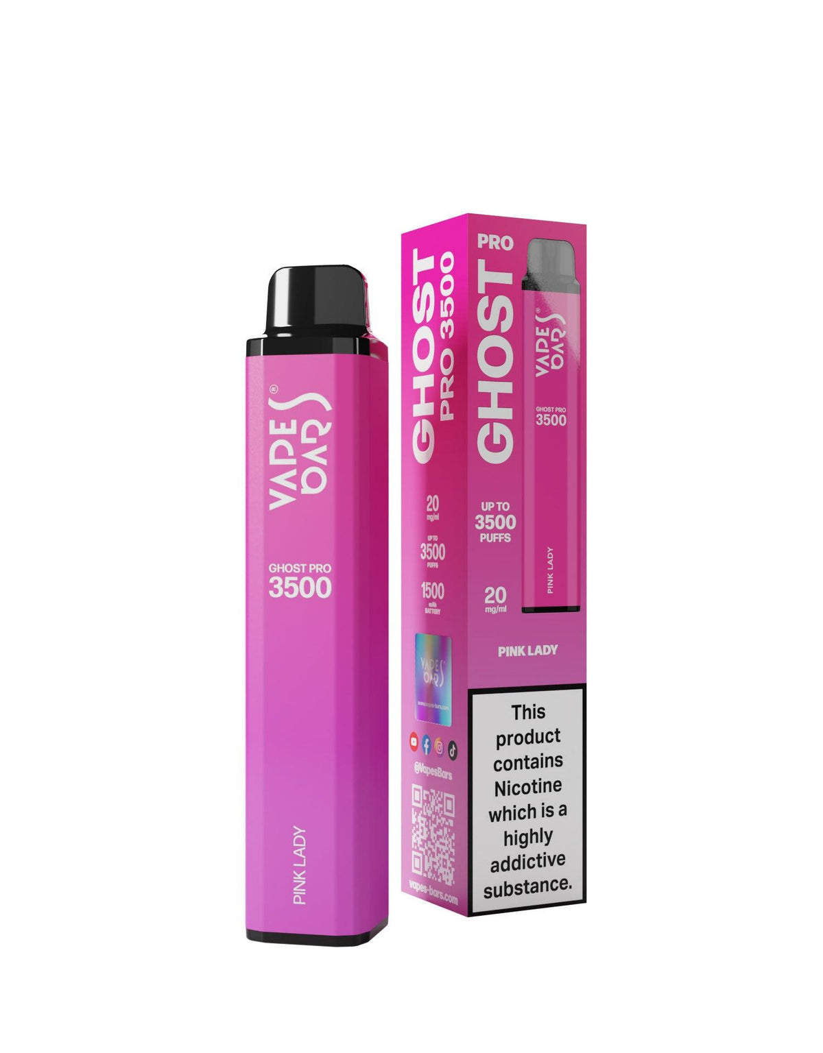 Ghost Pro 3500 Pink Lady 20MG - Vape Unit