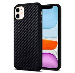 iPhone 11 Case Back Cover Ultra Thin Flexible Carbon Fiber TPU Black Cover Anti-Shock Anti-Slip Anti-Scratch Full Cover Phone Case