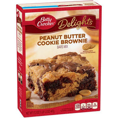 Betty Crocker Delights Peanut Butter Cookie Brownie Bar Mix 487g