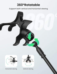 Phone Holder 360 Adjustable Lazy Holder Mount Clamp with Sturdy Aluminum Alloy Arm compatible for iPhones and Samsung phones