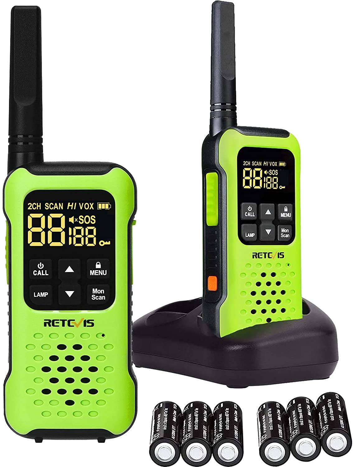 Retevis RT649P IP67 Waterproof Walkie Talkie, Rechargeable Long Range, PMR446 License-free 16CH, (2 pcs)